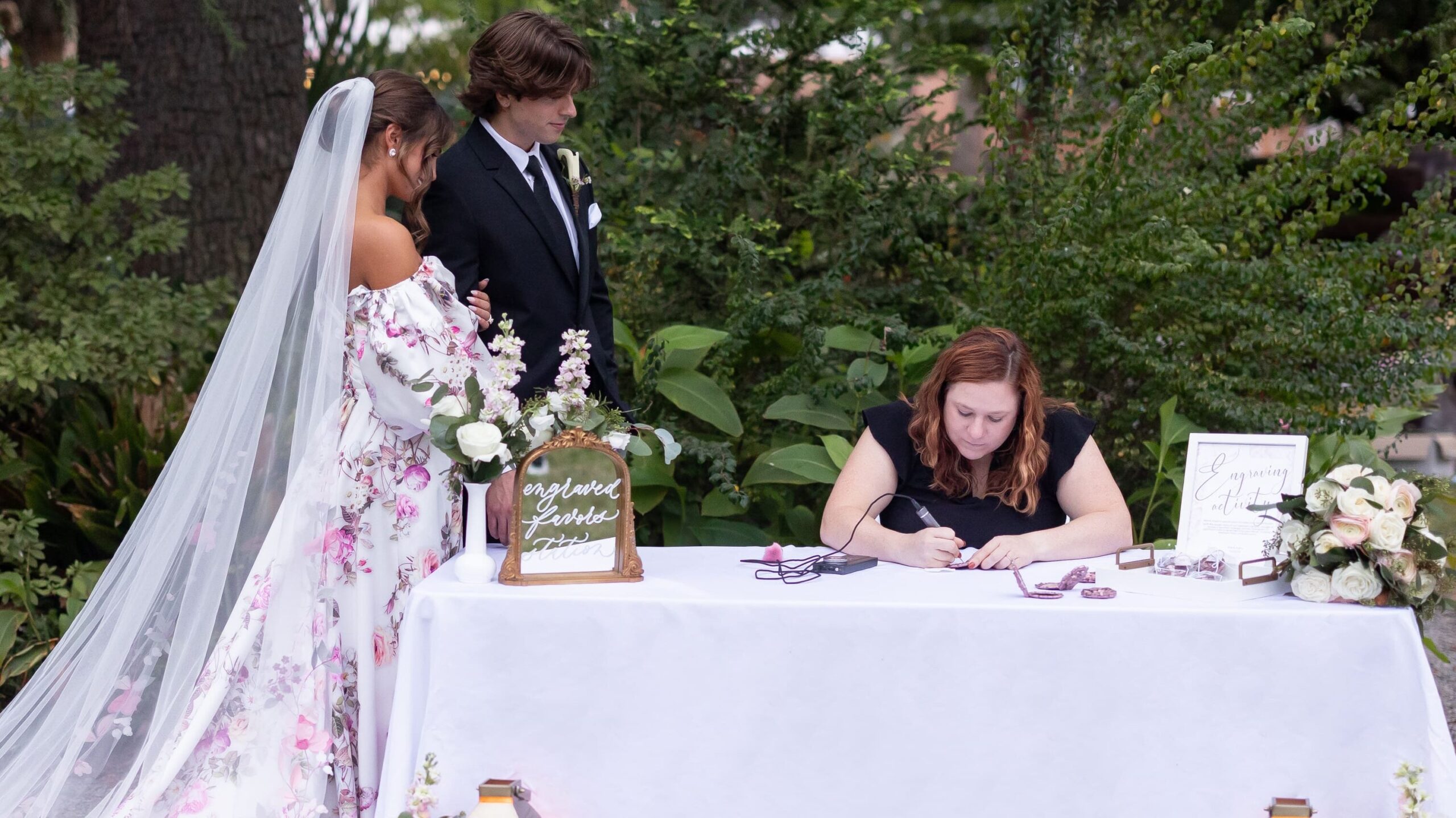 Live Engraving on Wedding Favors